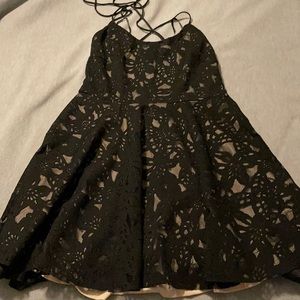 New Black lace lined Dress